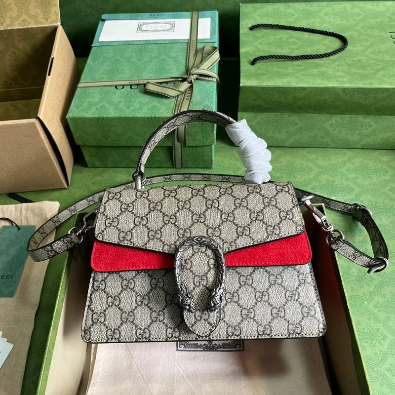 Women Gucci bags with a chain - link trim and a leather bodyWF - Gucci Bags - 473