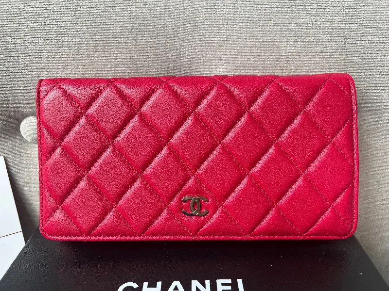 Chanel Vintage Inspired Handbag for Retro LoversChanel Vintage Inspired Handbag for Retro LoversChanel Classic Quilted Yen Bifold Wallet in Raspberry Red Lambskin and Silver Hardware