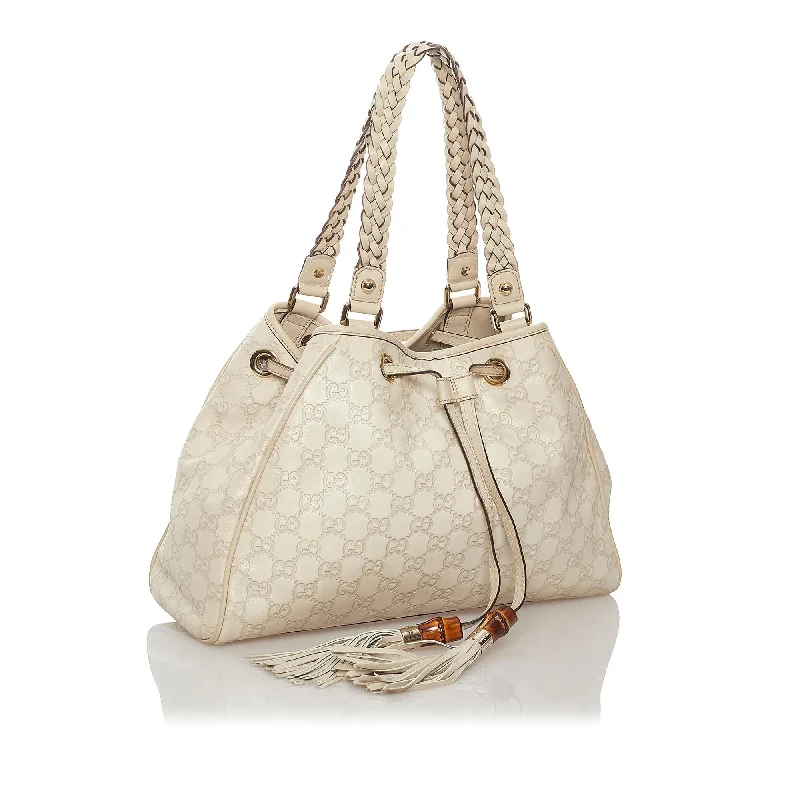 Women Gucci bags with a front - zip pocket for small itemsGucci Guccissima Peggy Tote Bag (27211)