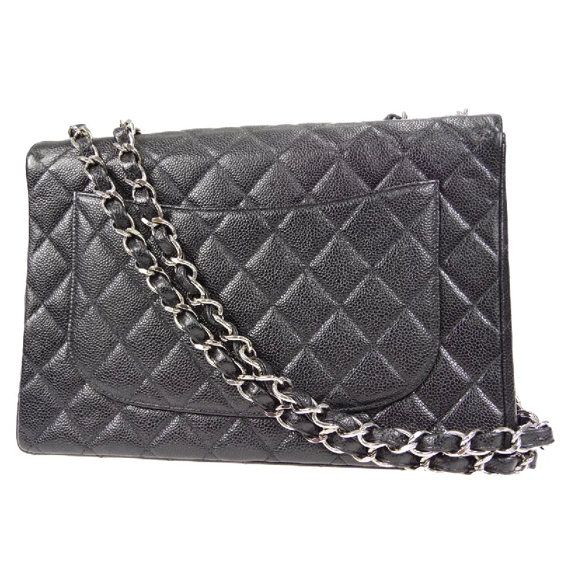 Chanel Limited Edition Handbag for CollectorsChanel Limited Edition Handbag for CollectorsCHANEL Classic Flap Jumbo Double Chain Shoulder Bag Black Caviar 48598