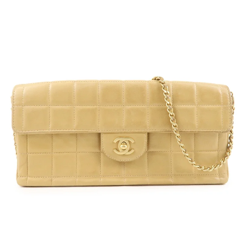 Chanel New Arrival Handbag with Gold HardwareChanel New Arrival Handbag with Gold HardwareCHANEL Chocolate Bar Lamb Skin Chain Shoulder Bag Beige A15316