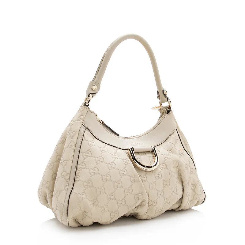 Women Gucci bags with a detachable mobile phone holderGucci Guccissima Leather D Ring Small Hobo - FINAL SALE (15166)