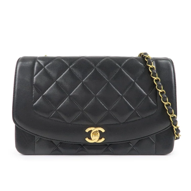 Chanel Quilted Leather Shoulder Bag for FashionistasChanel Quilted Leather Shoulder Bag for FashionistasCHANEL Matelasse Lambskin Diana Chain Shoulder Bag Black A01165