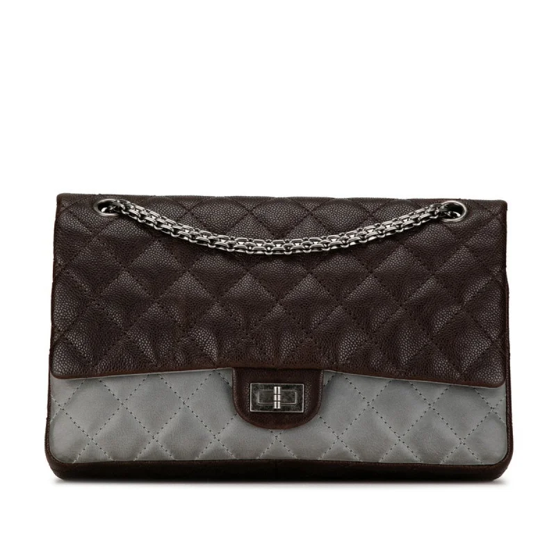 Chanel Black Handbag for Business MeetingsChanel Black Handbag for Business MeetingsChanel Coco Mark Quilted Double Flap Bicolor Chain Shoulder Bag Brown Grey Caviar Skin Women's CHANEL