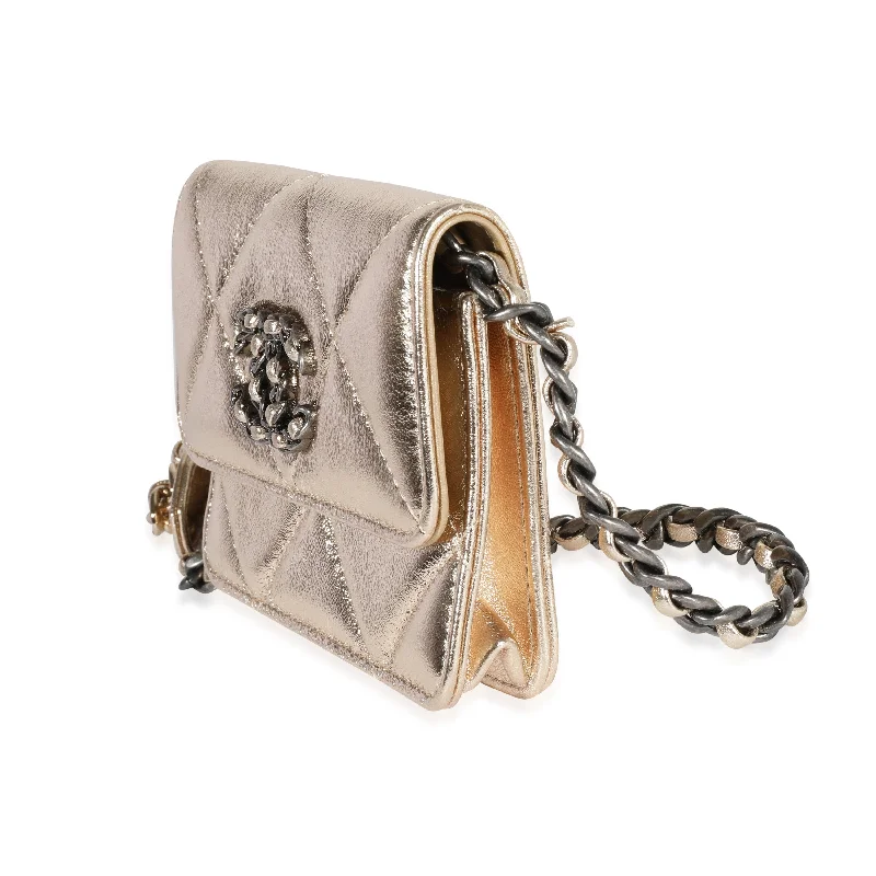 Chanel Luxury Handbag for High - End EventsChanel Luxury Handbag for High - End EventsChanel Gold Quilted Lambskin Chanel  Coin Purse With Chain