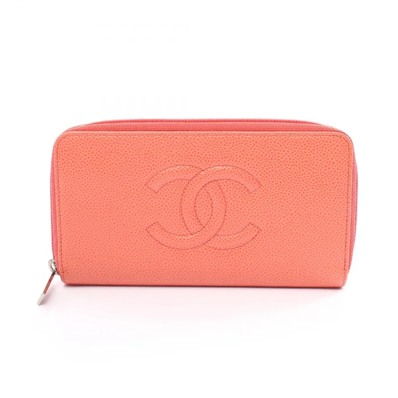 Chanel Vintage Inspired Handbag for Retro LoversChanel Vintage Inspired Handbag for Retro LoversCHANEL Coco Mark Round Long Wallet Caviar Skin Women's Pink