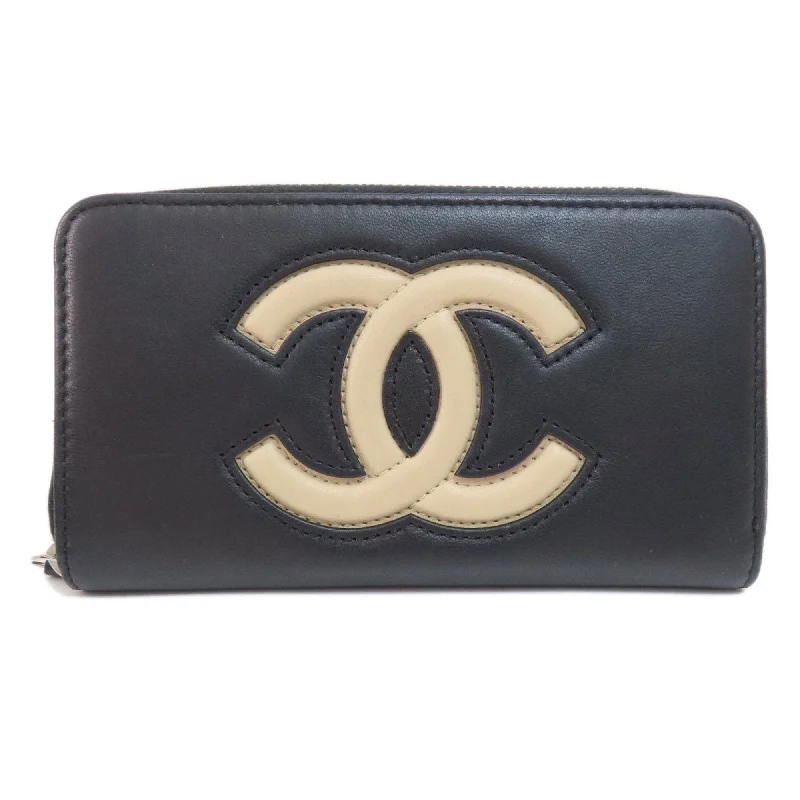 Chanel Designer Handbag with Unique DesignChanel Designer Handbag with Unique DesignCHANEL Coco Mark Long Wallet Leather Women's