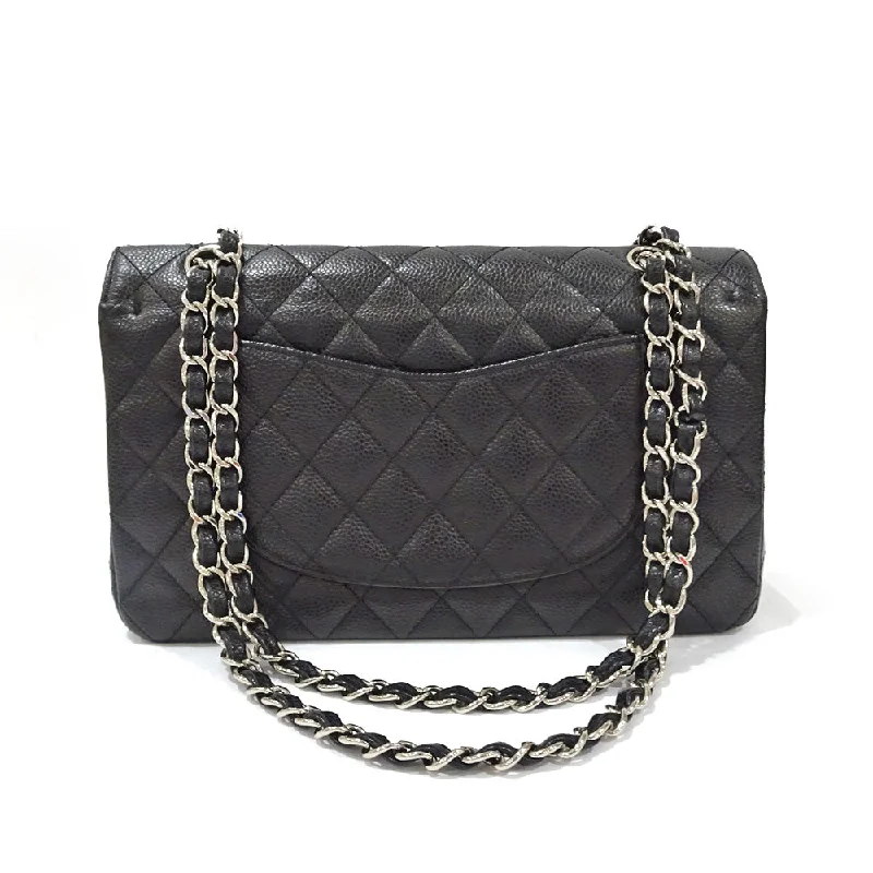 Chanel Limited Edition Handbag for CollectorsChanel Limited Edition Handbag for CollectorsChanel Classic Handbag A01112 W Flap Bag Matrasse 25 Black Silver  Green  S Caviar Skin Shoulder Bag