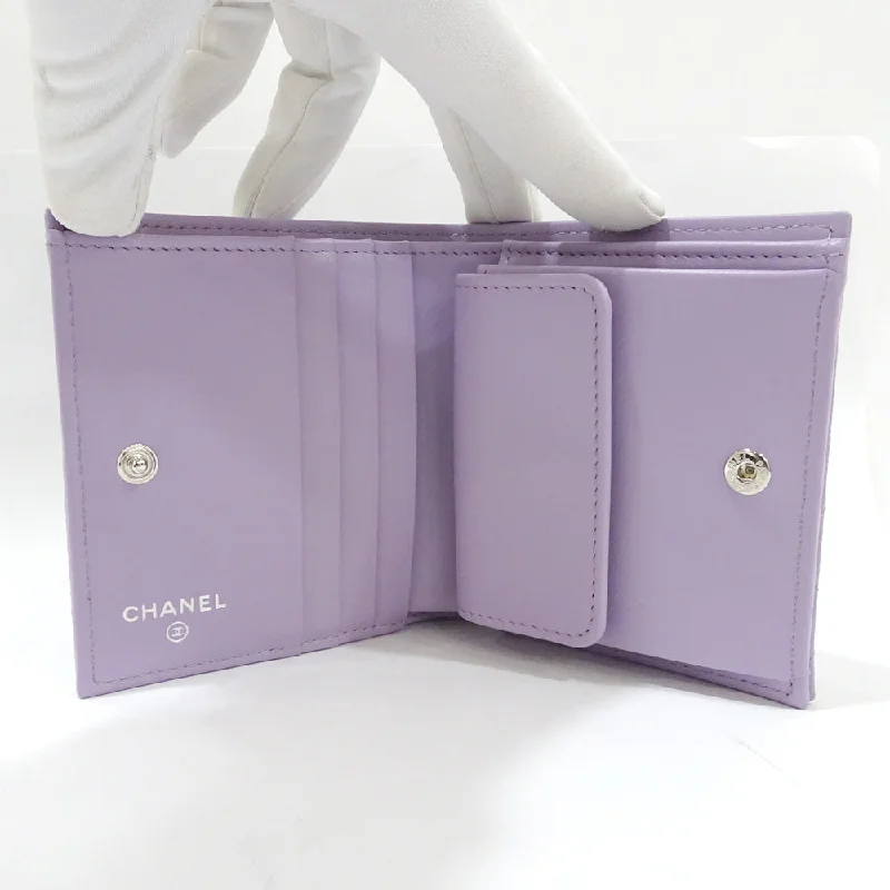 Chanel Luxury Handbag for High - End EventsChanel Luxury Handbag for High - End EventsCHANEL Classic Small Wallet AP3178 Double Fold Wallet Greendock S Caviar Skin Silver  Pearl Wallet