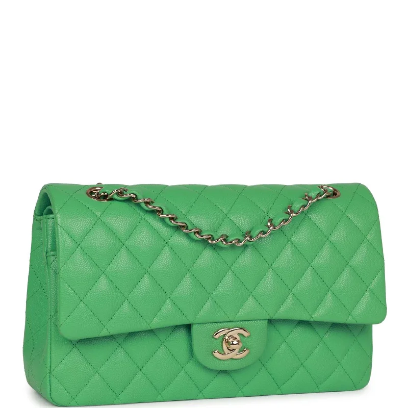 Chanel Colorful Handbag for Spring OutfitsChanel Colorful Handbag for Spring OutfitsChanel Medium Classic Double Flap Bag Green Caviar Light Gold Hardware