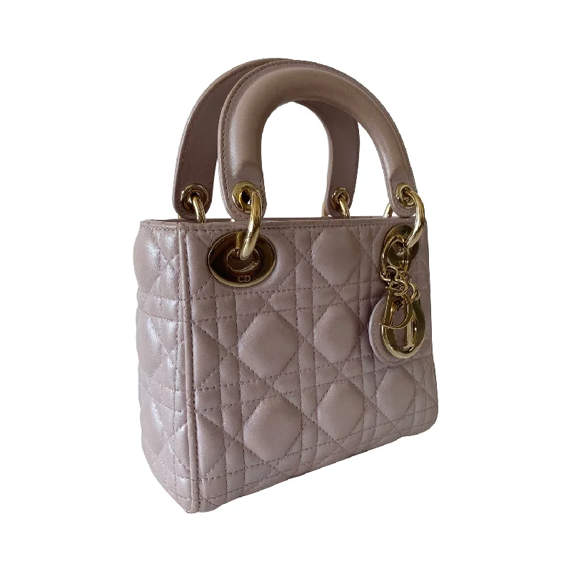 Christian Dior bags with a side - pocket for holding a water bottleChristian Dior Mini Lady Dior