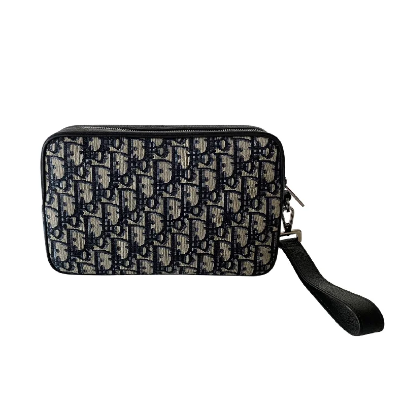 High - fashion Christian Dior bags with a geometric patternChristian Dior Oblique Toiletry Pouch