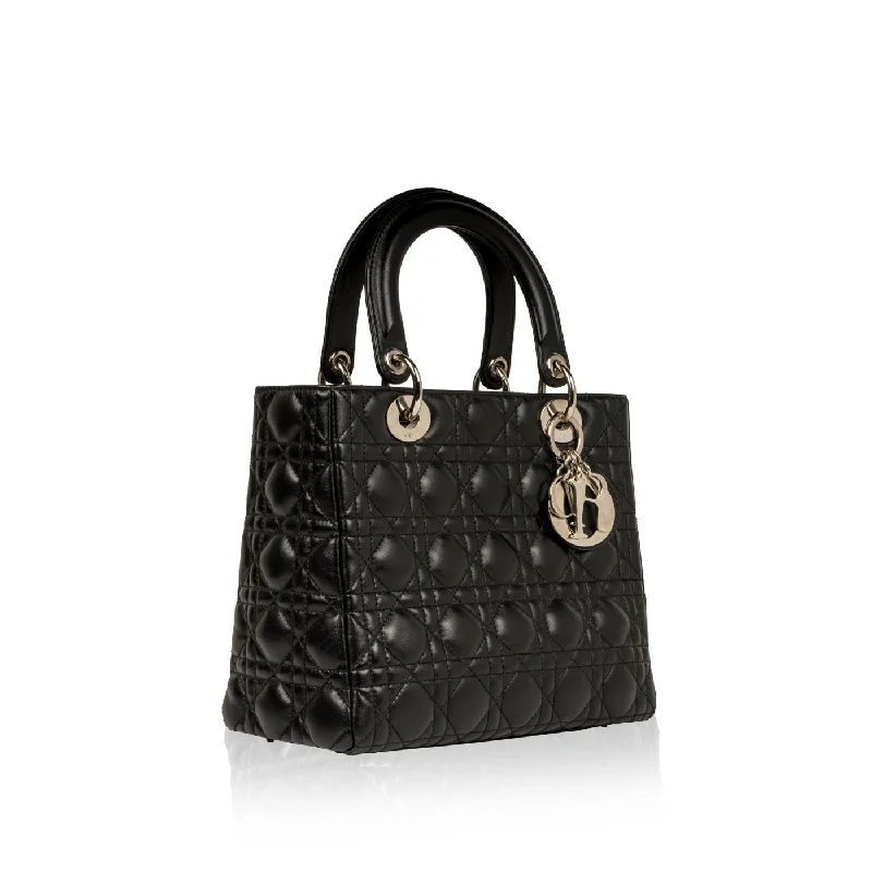 Christian Dior handbags with a back - pocket for quick storageLady Dior Medium