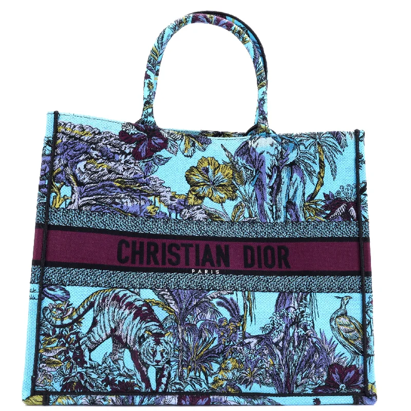 Christian Dior tote bags with a double - handle and shoulder - strap optionBook Tote Embroidered Canvas Large