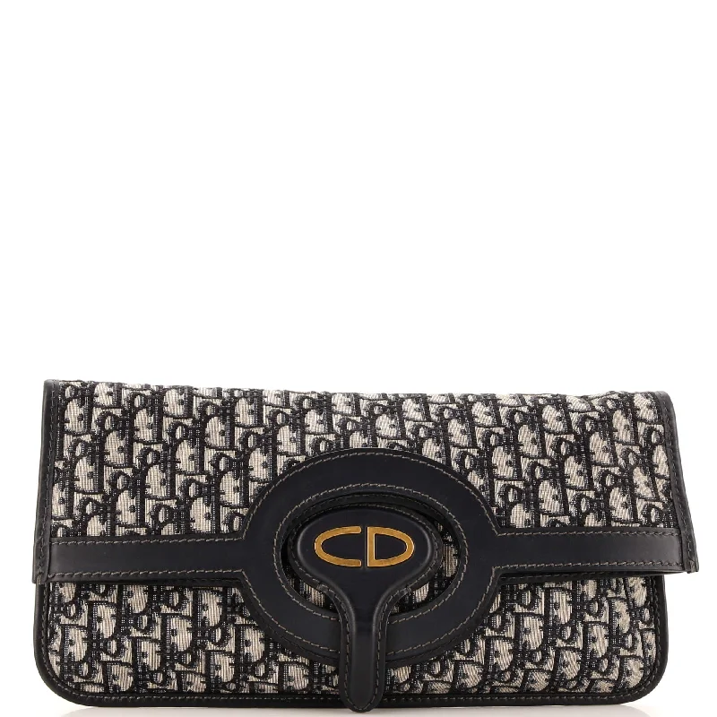 Christian Dior bags with a detachable coin purse insideFold Over Clutch Oblique Canvas