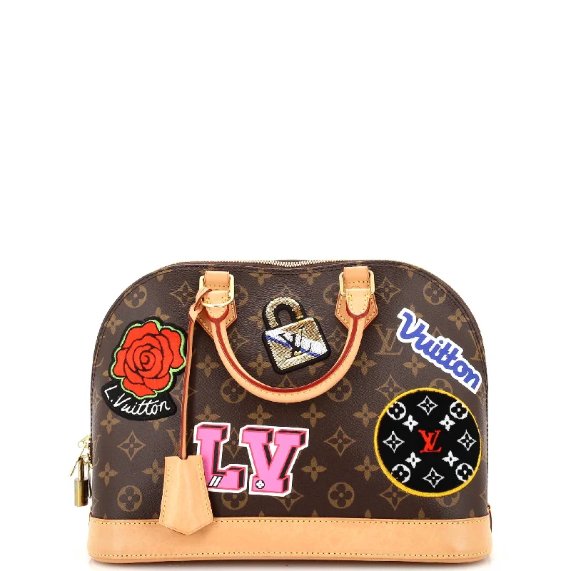 Christian Dior handbags with a back - pocket for quick storageAlma Handbag Limited Edition Patches Monogram Canvas PM