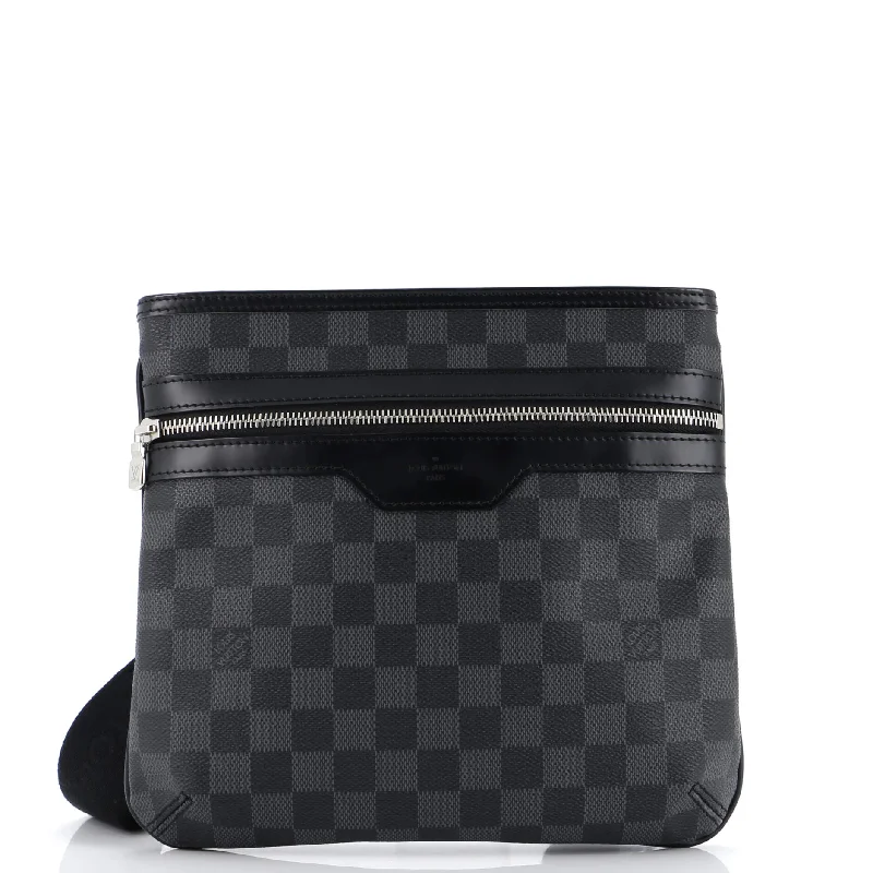 Christian Dior bags with a side - pocket for holding a water bottleThomas Handbag Damier Graphite