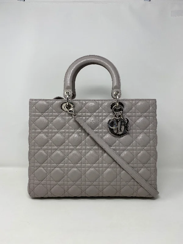 Christian Dior bags with a zip - top closure and multiple compartmentsLady Dior Large