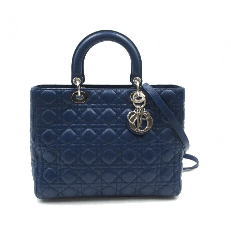 Luxury Christian Dior crossbody bags with a chain - link strapLarge Cannage Leather Lady Dior